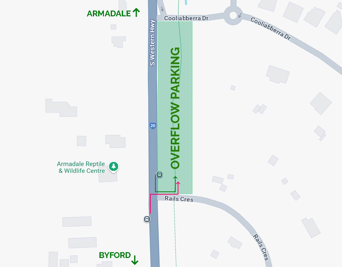 ARC 30th birthday parking map